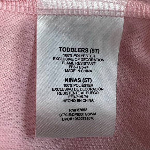 👑 Disney Princess Pink Tulle Dress Girls 5T NWOT Cinderella Belle Ariel - Picture 6 of 7